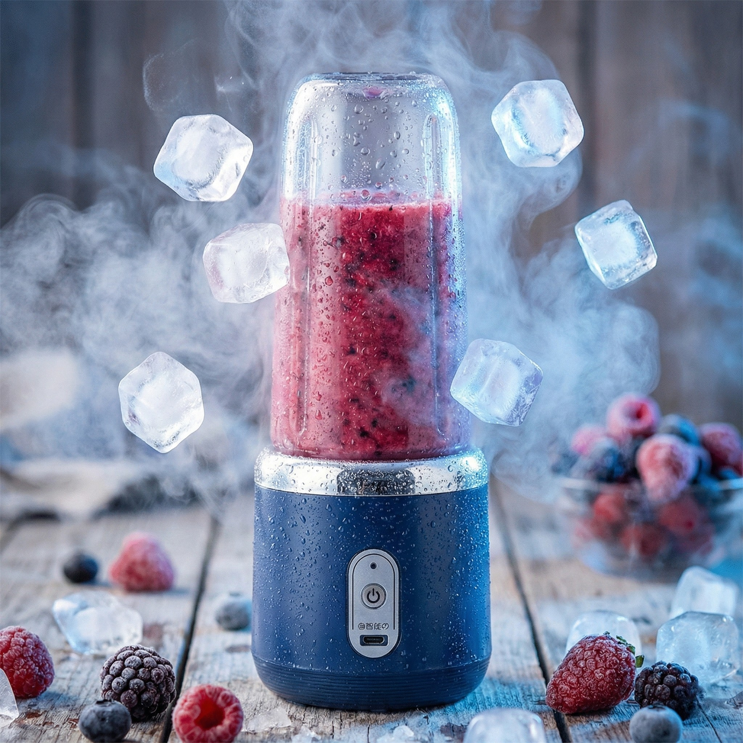 Portable Blender USB Rechargeable 500ML | 6 Blade Smoothie Maker | 3 Speed Juicer Mixer | Powerful 1500mAh Battery Personal Blender for Fruits &amp; Shakes