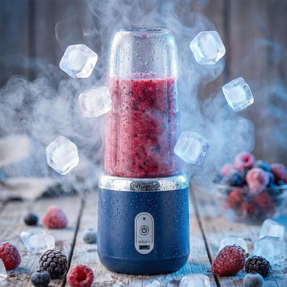 Portable Blender USB Rechargeable 500ML | 6 Blade Smoothie Maker | 3 Speed Juicer Mixer | Powerful 1500mAh Battery Personal Blender for Fruits &amp; Shakes