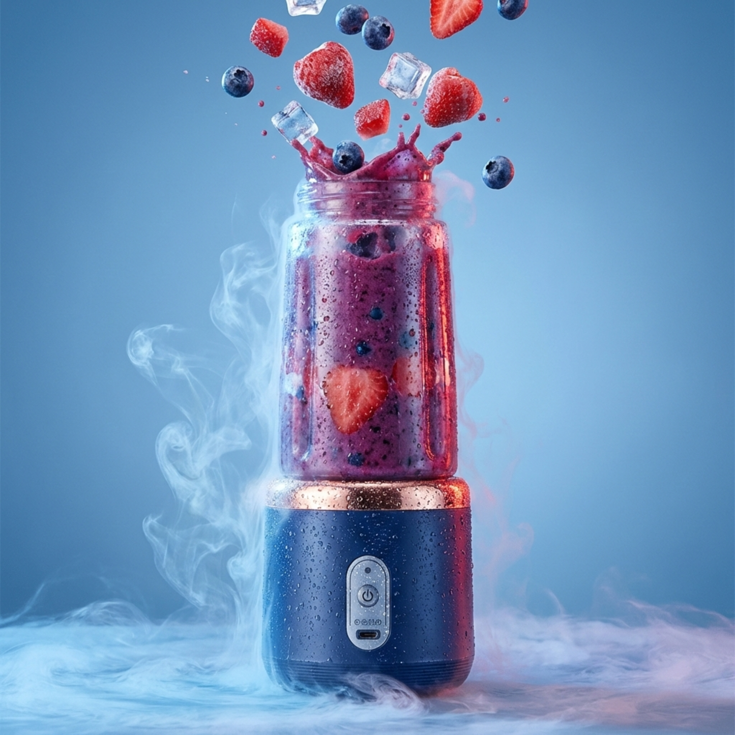 Portable Blender USB Rechargeable 500ML | 6 Blade Smoothie Maker | 3 Speed Juicer Mixer | Powerful 1500mAh Battery Personal Blender for Fruits &amp; Shakes