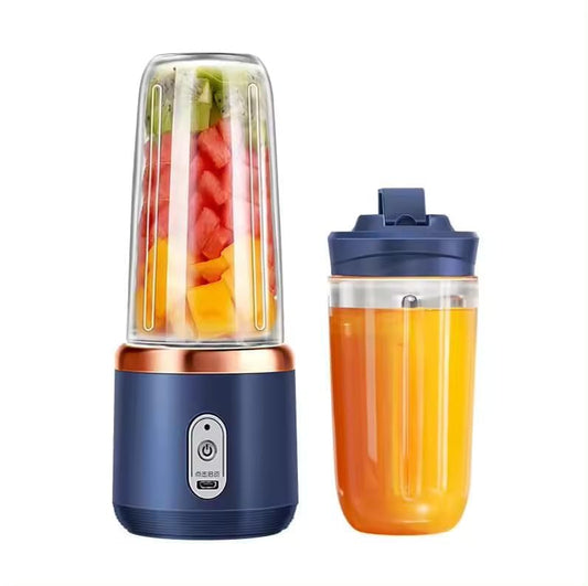 Portable Blender USB Rechargeable 500ML | 6 Blade Smoothie Maker | 3 Speed Juicer Mixer | Powerful 1500mAh Battery Personal Blender for Fruits &amp; Shakes