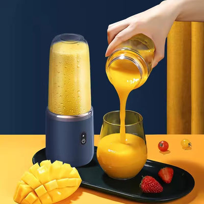 Portable Blender USB Rechargeable 500ML | 6 Blade Smoothie Maker | 3 Speed Juicer Mixer | Powerful 1500mAh Battery Personal Blender for Fruits &amp; Shakes