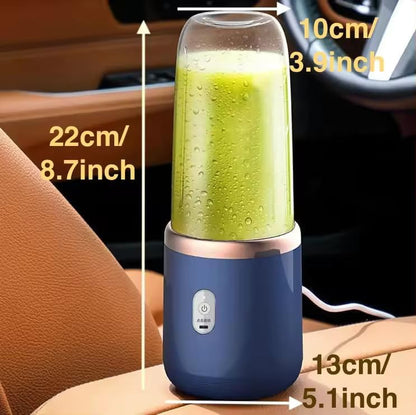 Portable Blender USB Rechargeable 500ML | 6 Blade Smoothie Maker | 3 Speed Juicer Mixer | Powerful 1500mAh Battery Personal Blender for Fruits &amp; Shakes