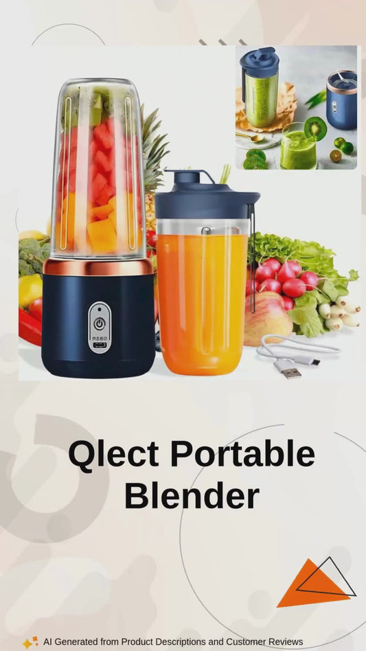 Portable Blender USB Rechargeable 500ML | 6 Blade Smoothie Maker | 3 Speed Juicer Mixer | Powerful 1500mAh Battery Personal Blender for Fruits &amp; Shakes